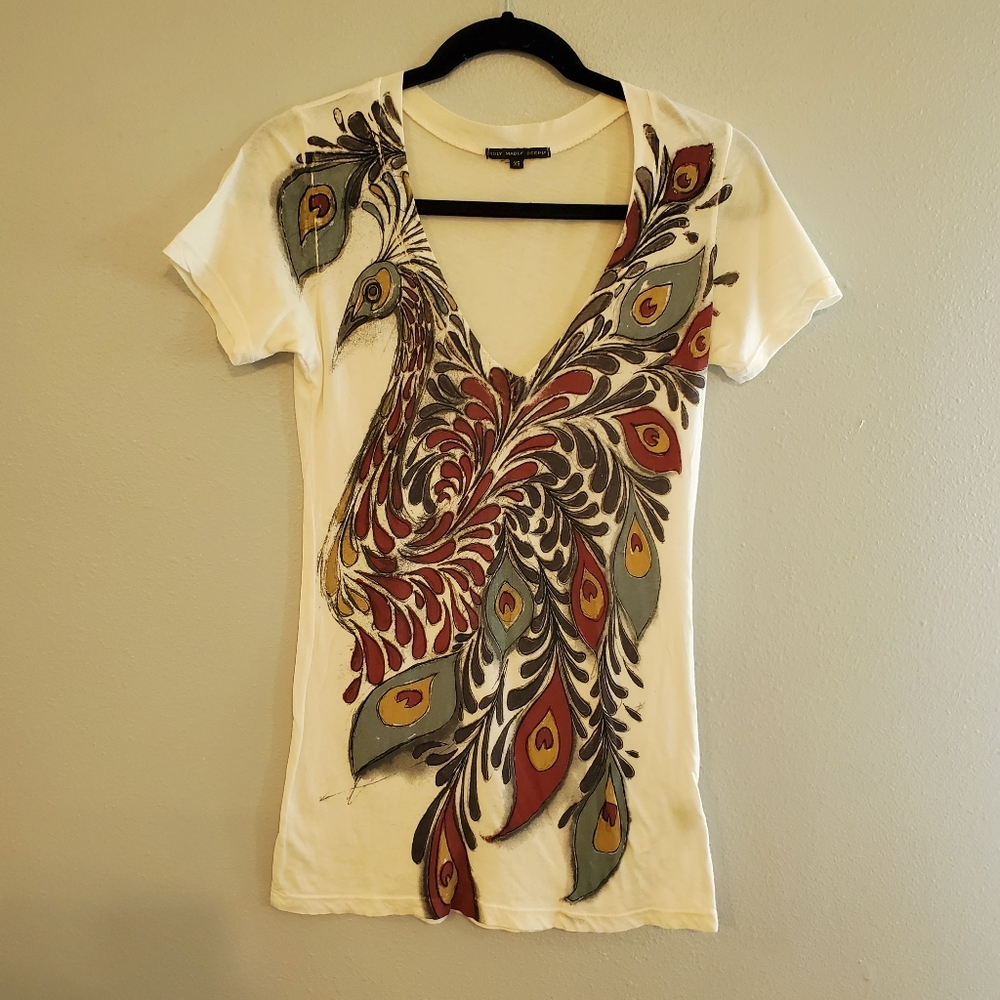 Peacock graphic tee